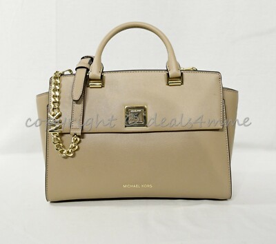 NWT Michael Kors 30S9LYLS2L Sylvia Medium Top Zip Leather