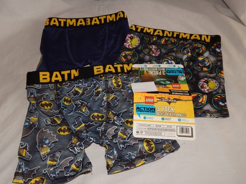 Lego Underwear Boys XS 4 Large 10 Batman Movie NEW Wicking Compression Shorts - Picture 3 of 12