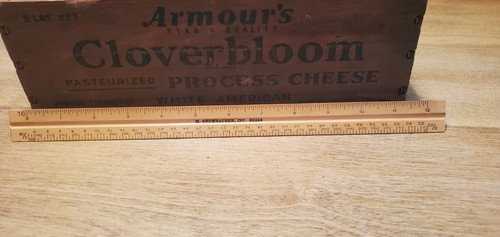 Armour's Cloverbloom White American 5 Pfund Holz Käsebox, Sammlerstück - Bild 3 von 17