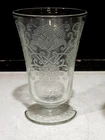 HAZEL ATLAS FLORENTINE POPPY 9 OZ CLEAR FOOTED 4 7/8" TUMBLER