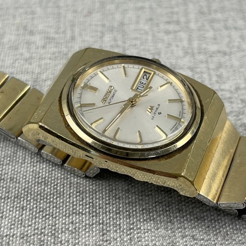 Vintage Seiko LM Lord Matic 5606-6026 23J Day/Date Men's Watch - Gold Tone - Picture 3 of 8