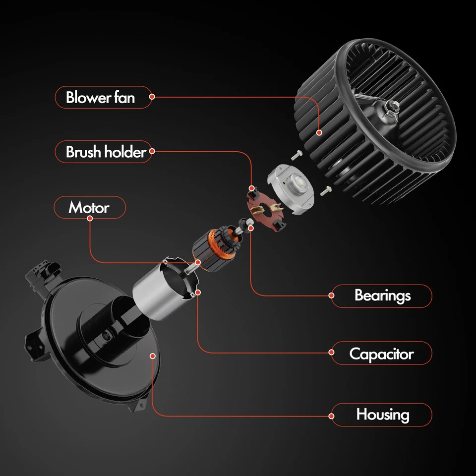 Motor soplador de calefacción con jaula de ventilador para Mercedes-Benz W202 A208 C208 R170 CLK320 Foto 4 de 4