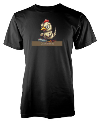 Personalisiertes T-Shirt Huhn unter Kontrolle lustig Neuheit Geschenk einzigartig Erwachsene