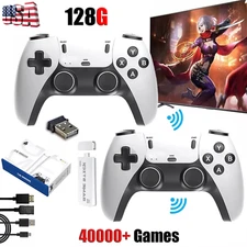 40000+ Retro Games Video Game Console TV Stick 128G 4K HDMI 2Wireless Controller