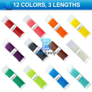 200mm Self-locking Nylon Cable Ties 8inch 100pcs 12 color Plastic Zip Tie 18 lbs