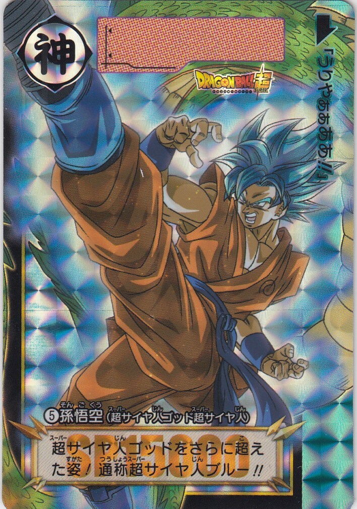 No.5 Son Goku Super Saiyan God Blue Dragon Ball Carddass Remix vol