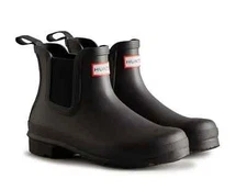 NEW! Women's Hunter Original Chelsea Rain Boots WFS2078RMA BLACK Size:6,7,8