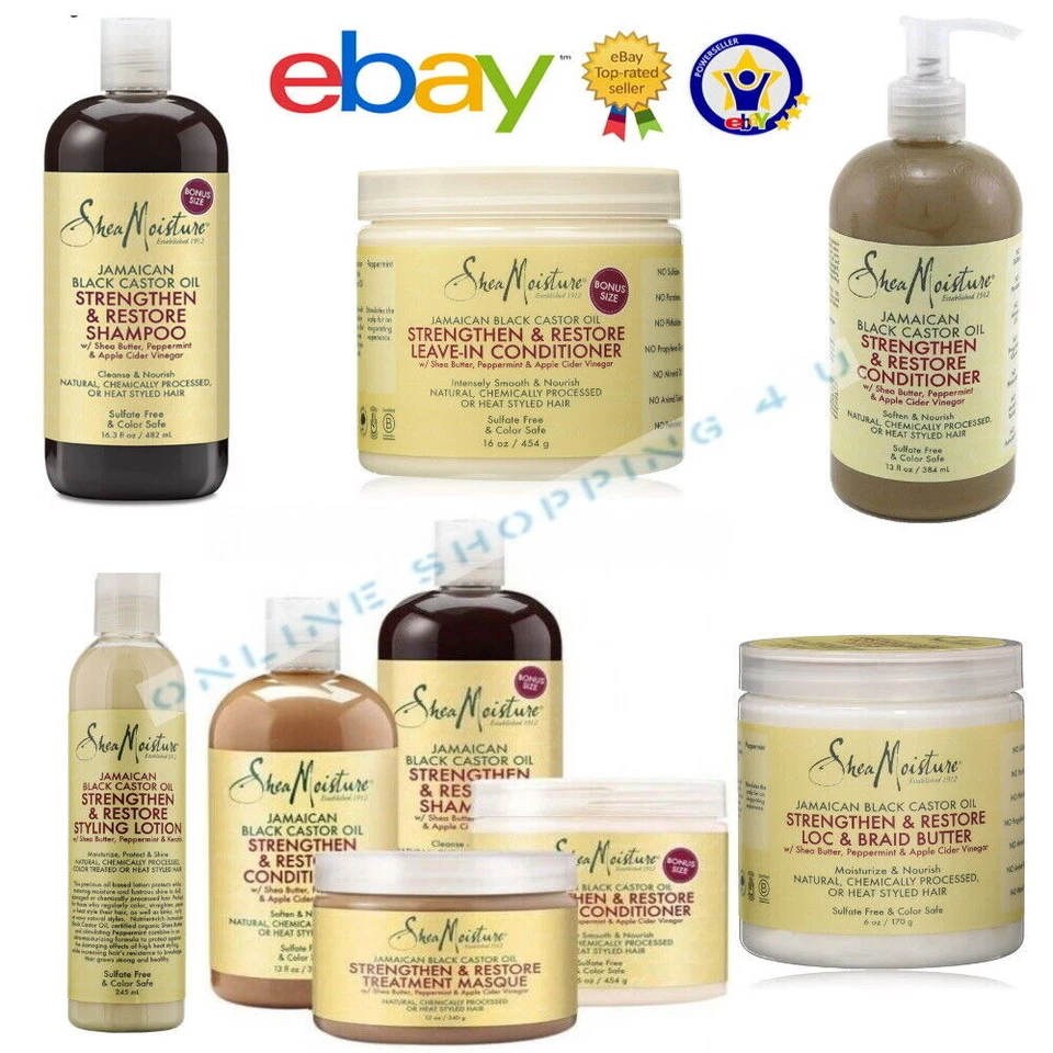 Shea Moisture Jamaican Black Castor Oil Shampoo Leave In Conditioner Hair Masque - Image 1 of 1