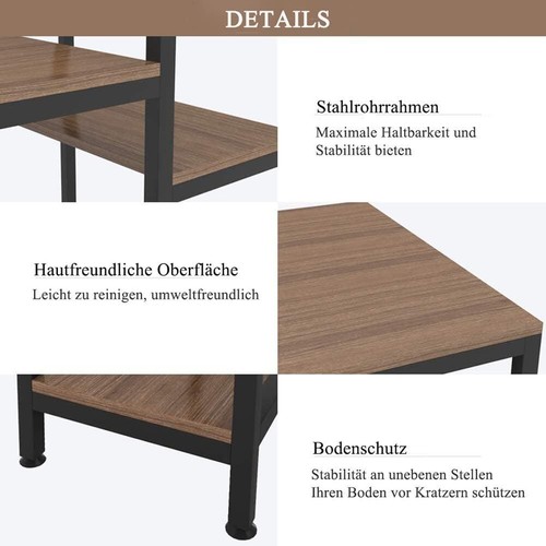 Computertisch Schreibtisch mit Ablagefächern Für Büro Wohnzimmer einfacher Aufb - Bild 7 von 7