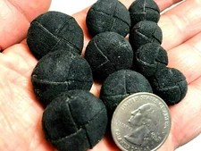 New Faux Leather Suede Black Buttons, Jacket ,Coat  sizes 1 inch,7/8, 5/8   #L4