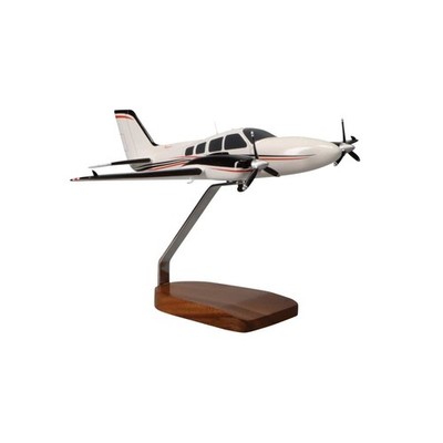 NEW Beechcraft Baron G58 (Red/Black) Large Mahogany Model