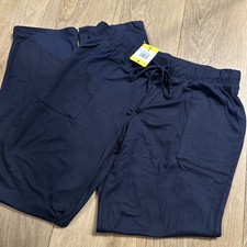 Lucky Brand Women  s Cotton Stretch Lounge Pants Drawstring Navy Small