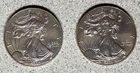 Two 1 oz American Silver Eagle Coins 2007 & 2008