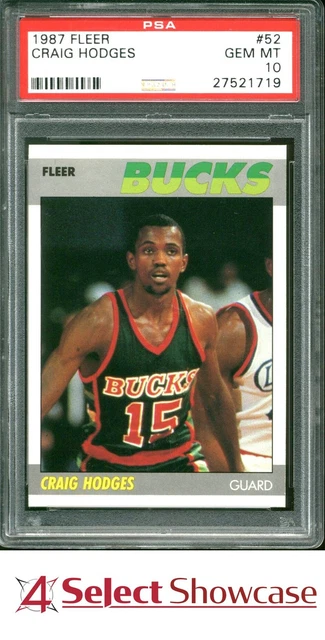 1987 Fleer #52 Craig Hodges Bucks PSA 10 SET BREAK