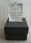 VINTAGE WATERFORD CRYSTAL GLASS LISMORE VILLAGE CAKE SHOP PAPERWEIGHT BOX LABEL