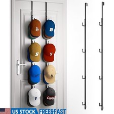 Durable Over Door Hat Rack Organizer Baseball Caps Scarves Belts Space Saving US