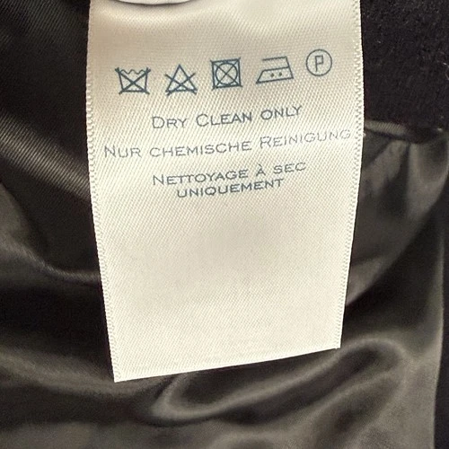 Charles Tyrwhitt Overcoat Zanieri Italian Cashmere/Wool 48R Navy Surgeon Cuff image 22