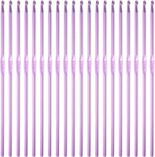 uxcell 20Pcs Aluminum Crochet Hook 3.0mm Knitting Needles for 3.0mm, Purple