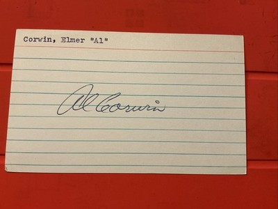 Al Corwin   MLB: 1951 New York Giants   Autograph  