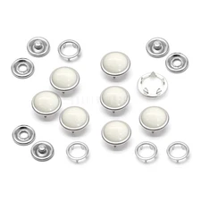 20 Sets 12Mm Pearl Snaps Fasteners PearlLike Prong Snap Button For Western Shirt