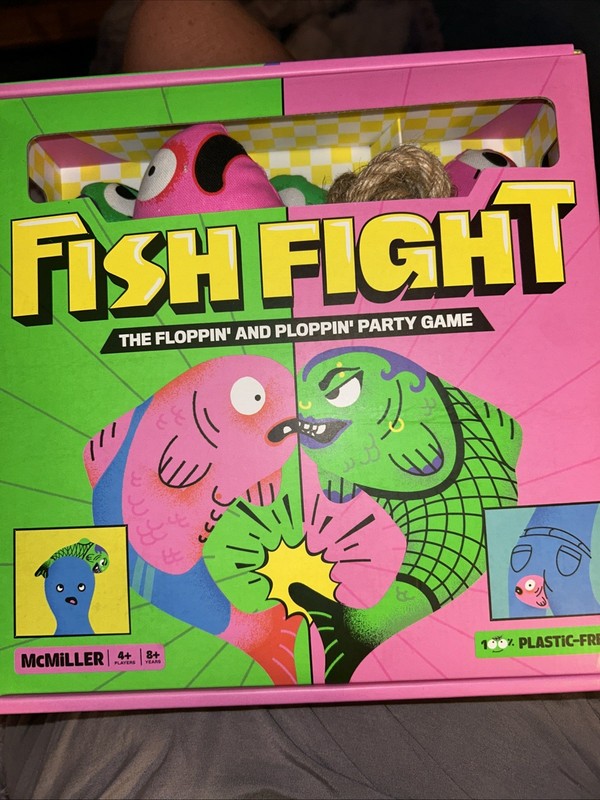 Fish Fight � The Flopping and Plopping Party Game for Families Open Box Not Used