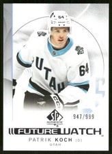 2024-25 SP Authentic #157 Patrik Koch FW RC /999 - HKY