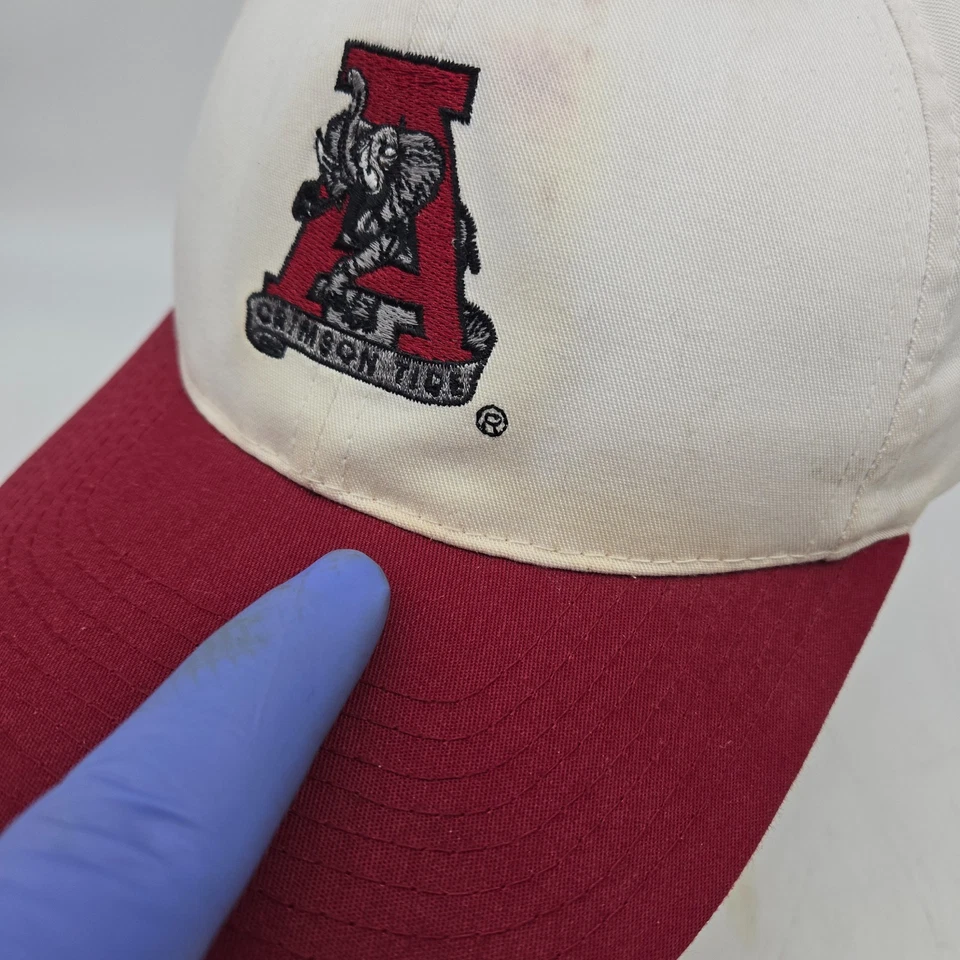 Винтажная бейсболка Alabama Crimson Tide бейсболка кепка белая красная SEC футбол - Изображение 4 из 4