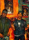 2pac Notorious B.I.G Grailpop Oil Painting ACEO Print Artist Signed /30 S2#71