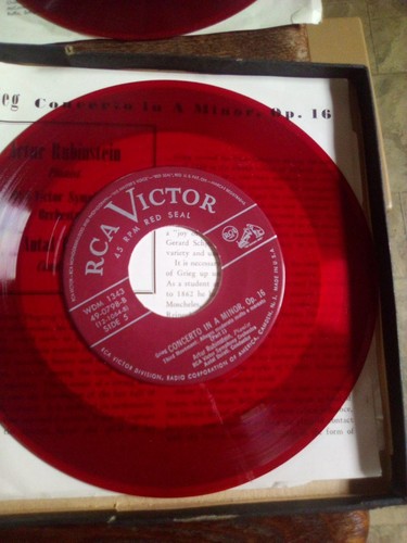 Vintage Set Of RCA Victor Symphony Orchestra Red 45 Records In Box Great... - Picture 6 of 19