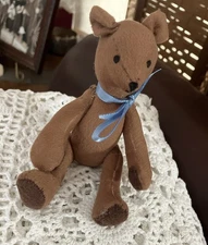 Mini 6 In Teddy Bear Fully Jointed Handmade Small miniature brown