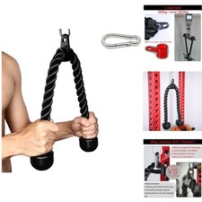 Heavy Duty Nylon Tricep Rope 27  36 Inches for Cable Machine Workout