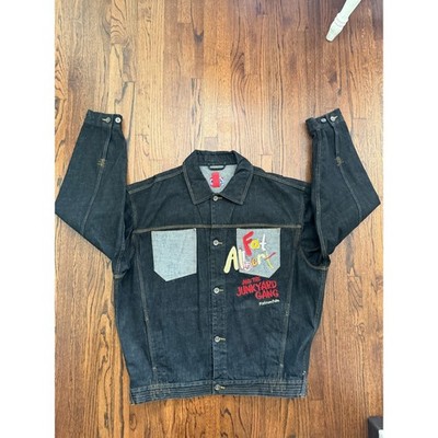 Vintage Y2K Denim Jacket  Mens XXL Platinum FUBU Fat Albert Junkyard Gang Rare