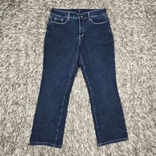 NYDJ Not Your Daughters Jeans Sz 10 Dark Wash Straight Slim Bootcut Made in USA