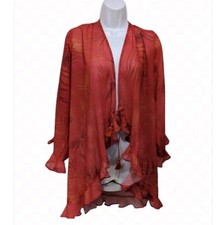 Colleen Lopez Printed Chiffon Ruffle Topper B...