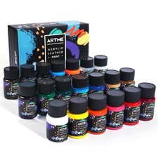 ARTME Acrylic Leather Paint Set, 20 Colors x 1 Fl Oz (Pack of 20), 20