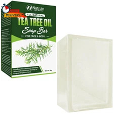 Tea Tree Oil Soap Bar for Face & Body, 4Oz – Antifungal Antiseptic Natural Remed