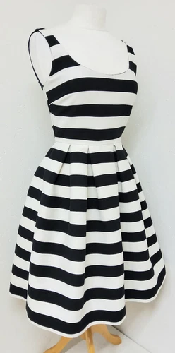 OFF WHITE Abito Spotlight UK taglia 8 (XS) colore nero e bianco sporco