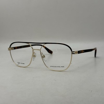 Marc Jacobs Mens Aviator Double Bridge Eyeglasses MARC 571 Havana/Gold
