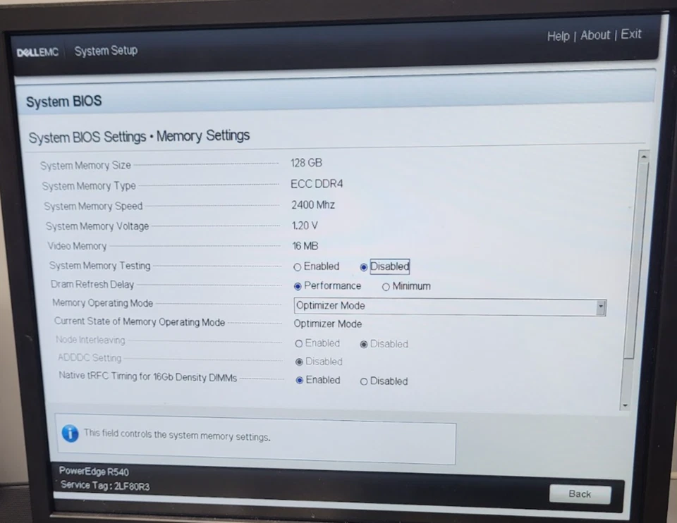Dell EMC PowerEdge R540 Server 1x Silver 4215 2.50 GHz 128GB Ram No HDD/OS #73 - Image 3 of 4