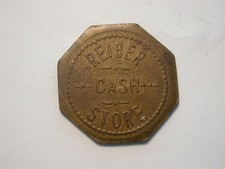 Vintage Campbell Nebraska TRADE TOKEN ** Reiber Cash Store ** Good For 25c