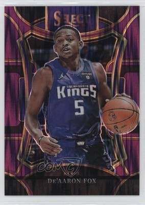 2023-24 Panini Select Mezzanine Level Purple Flash Prizm 5/175 De'Aaron Fox 1rh2
