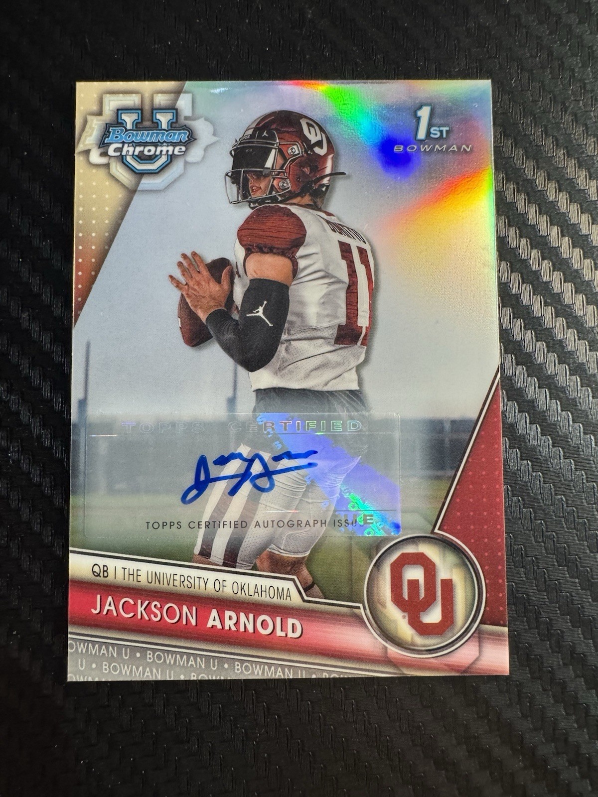 2023 Bowman University Chrome 1st Bowman Jackson Arnold Refractor Auto /499