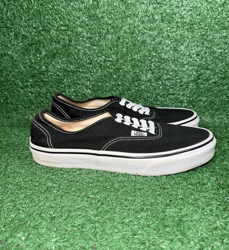 Vans Women Size 9 Classic Shoes Black White Skate Sneaker Casual Comfort Lace Up