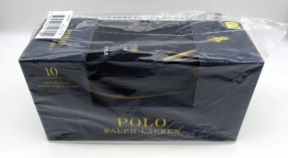 US 10 Nuevo Auténtico Polo Ralph Lauren Brenan Polo Oso Azul Marino Gamuza Para hombres Zapatillas Foto 4 de 4