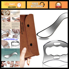 2-in-1 Stainless Steel Gua Sha Massage Scraper Tool Set for Muscle Relief  Rela