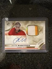2023-24 SP Authentic Limited Patch Auto Material 23/100 Jacob Markstrom