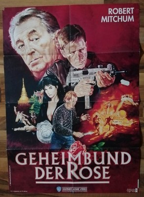 Geheimbund der Rose   Videoplakat DIN A1   Robert Mitchum