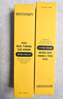 Meditherapy Vita Real Toning Sun Serum SPF50 PA++++ 1.35 fl oz 40ml + 40ml