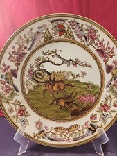 Chinese Rose Medallion 12in. Porcelain Platter Handpainted