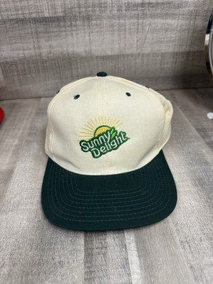 Vintage Sunny Delight D Drink Hat Original 90s 1st Gen Snapback White OSFA Rare